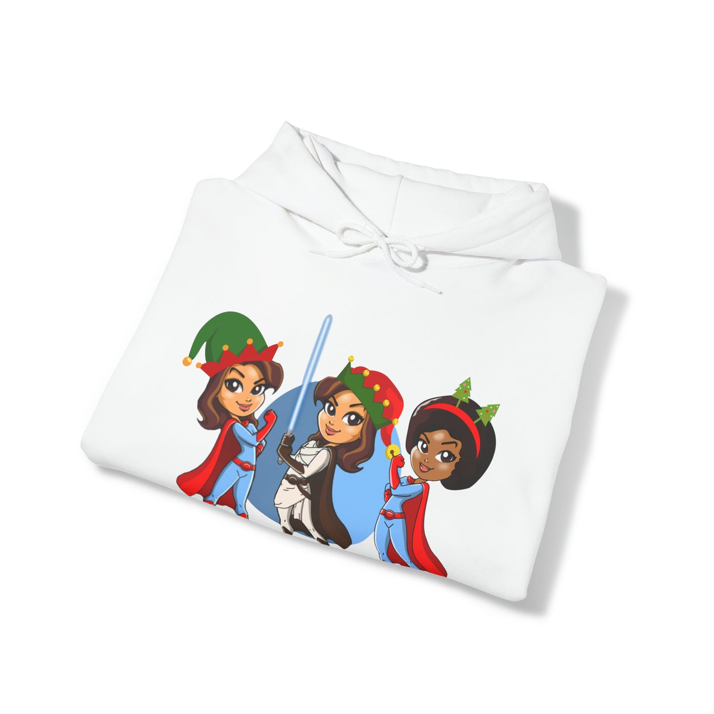 MRS HR Superhero Elf Hat Hooded Sweatshirt