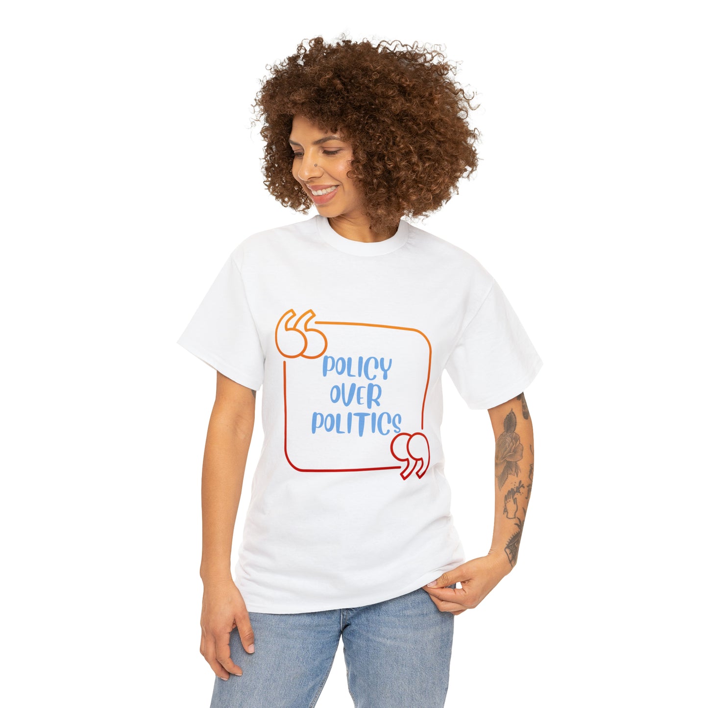 Policy Over Politics Cotton Tee