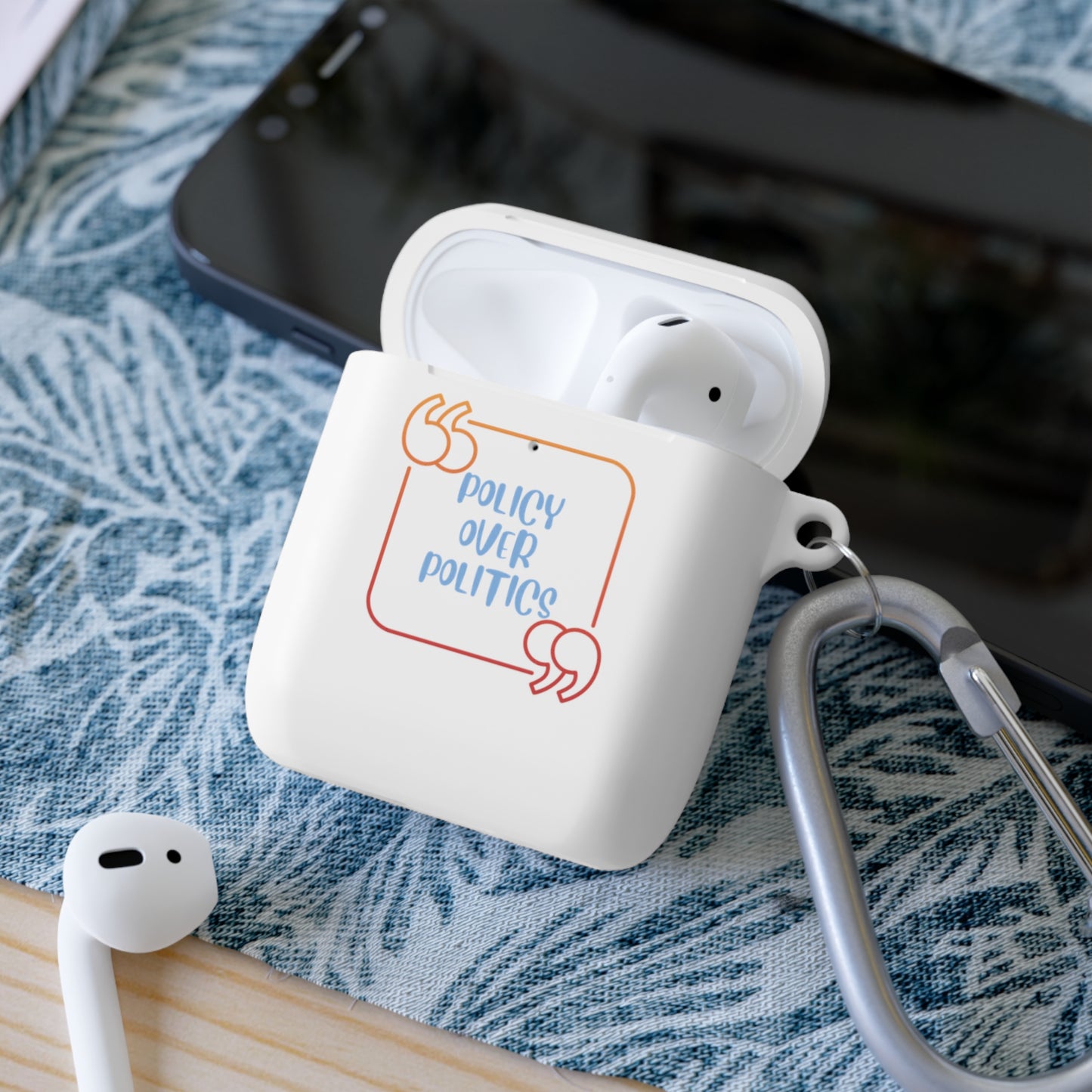 Policy Over Politics AirPods Case Cover