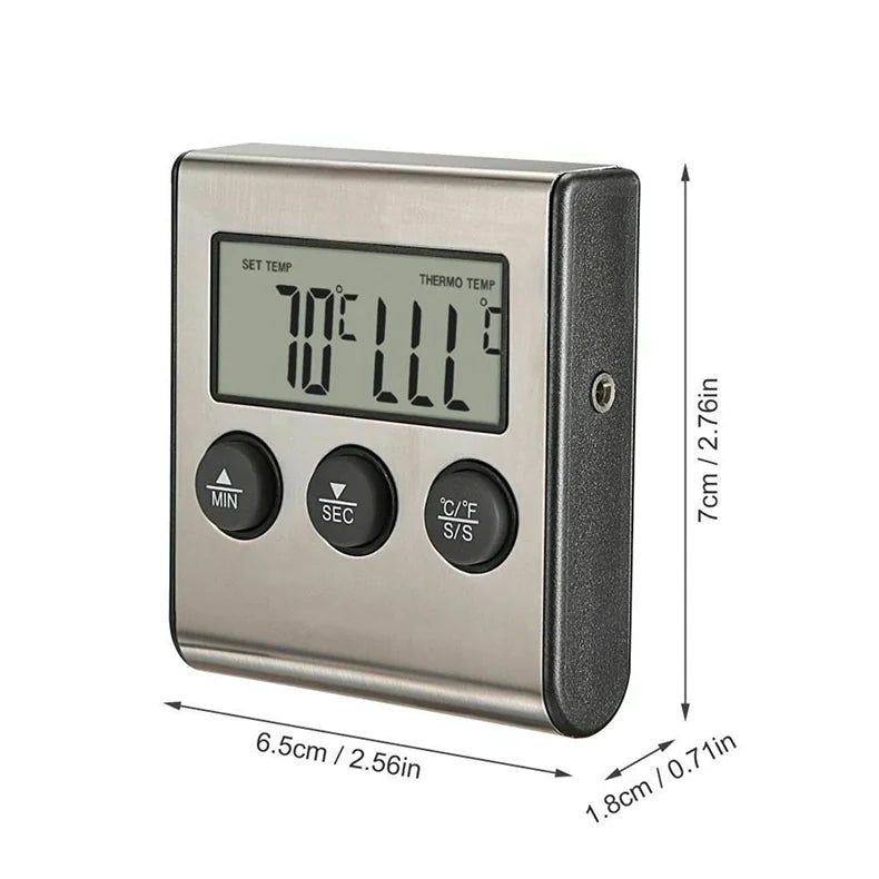 Versatile Stainless Steel Food and Oil Thermometer