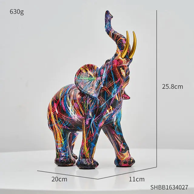 Painting Art Elephant Sculptures & Figurines Modern Decoration